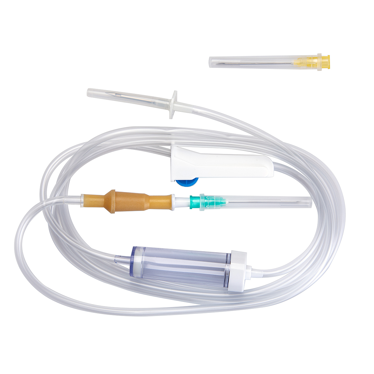 Система для вливання інфузійних розчинів одноразова IS-D з металевим шипом «Solocare»